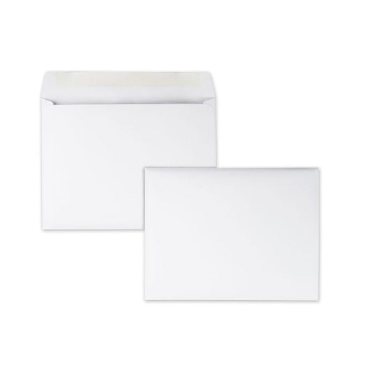 Quality Park Open-Side Booklet Envelope, #10 1/2, Hub Flap, Gummed Closure, 9 x 12, White, 100/Box