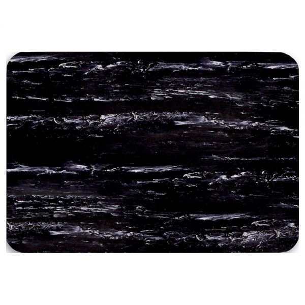 K-Marble Foot Anti-Fatigue Mat, 24"H x 36"W, Black/White