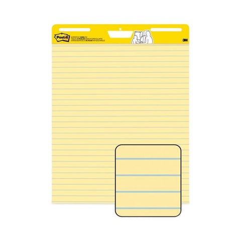 Post-it Easel Pads Self Stick Easel Pads, Ruled, 25 x 30, Yellow, 2 30 Sheet Pads/Carton