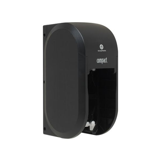 Georgia Pacific Professional Compact Vertical 2-Roll Coreless Tissue Dispenser, 14.06 x 6.69 x 8.19, Black