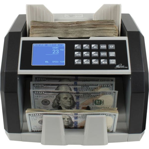 Royal Sovereign Front Load Bill Counter w/ Value Counting/Counterfeit Detection, 1500 Bills/Min