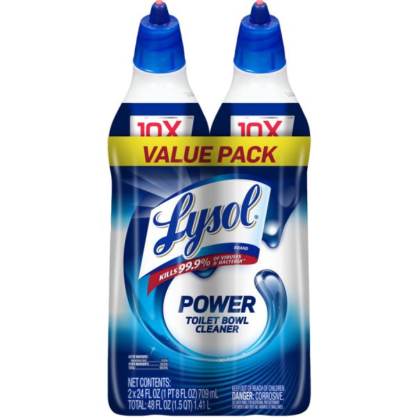 Lysol Toilet Bowl Cleaner Gel - 24 oz (1.50 lb) - Bottle - 2 / Pack - Blue