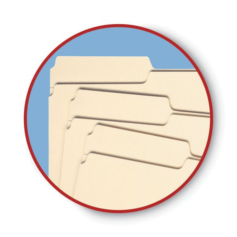 Smead Reinforced Tab Manila File Folders, 1/3-Cut Tabs: Left Position, Letter Size, 0.75" Expansion, 11-pt Manila, 100/Box