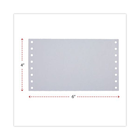 Universal Continuous Postcards, Pin-Fed, 4 x 6, White, 4,000/Carton