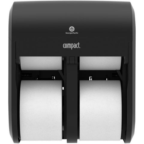 Georgia Pacific Professional Compact Quad Vertical 4-Roll Coreless Dispenser, 11.75 x 6.9 x 13.25, Black