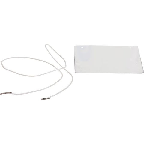 Business Source Elastic Cord Hanging Name Badges 50 / Box - 4" Width x 3" Height - Durable, Reusable - Plastic - White