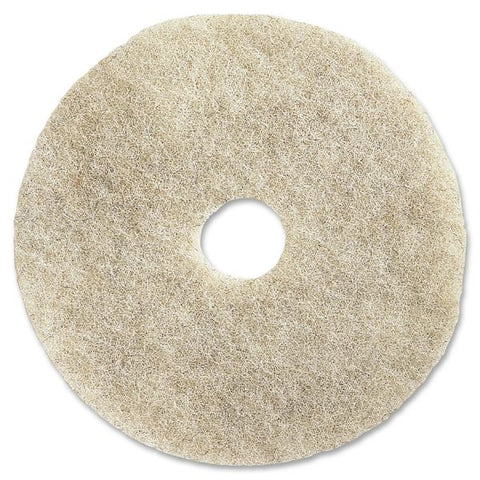 Genuine Joe Soft Binder Floor Cleaning Pads 20" Diameter - Fiber - Natural - 5/ Carton