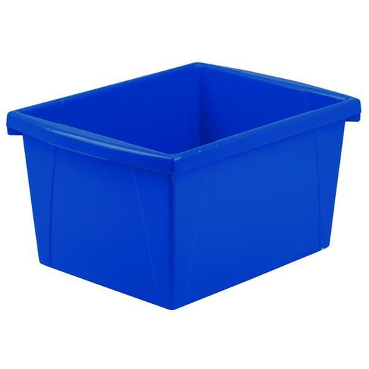 Storex Storage Bins, 10 x 12 5/8 x 7 3/4, 4 Gallon, Assorted Color, Plastic, 1 Each