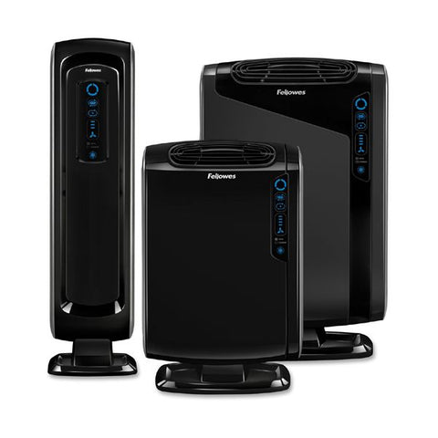 Fellowes HEPA and Carbon Filtration Air Purifiers, 300 to 600 sq ft Room Capacity, Black