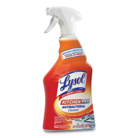 LYSOL Brand Kitchen Pro Antibacterial Cleaner, Citrus Scent, 22 oz Spray Bottle