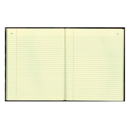 National Texthide Eye-Ease Record Book, Black/Burgundy/Gold Cover, 10.38 x 8.38 Sheets, 300 Sheets/Book