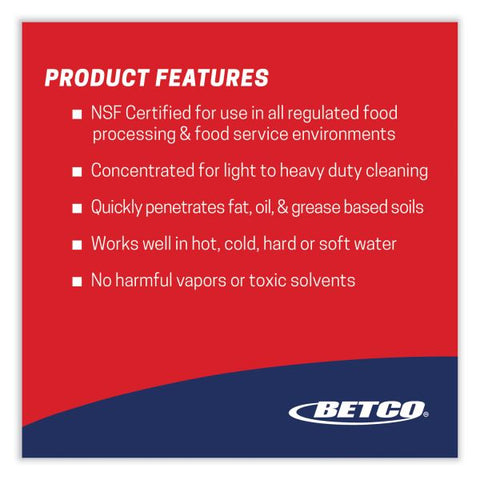 Betco Liquid Chisel Max Non-Butyl Degreaser, Characteristic Scent, 1 gal Bottle, 4/Carton