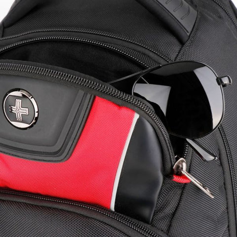 Swissdigital Design Anti-Bacterial Black and Red Backpack Travel Kit J14-41