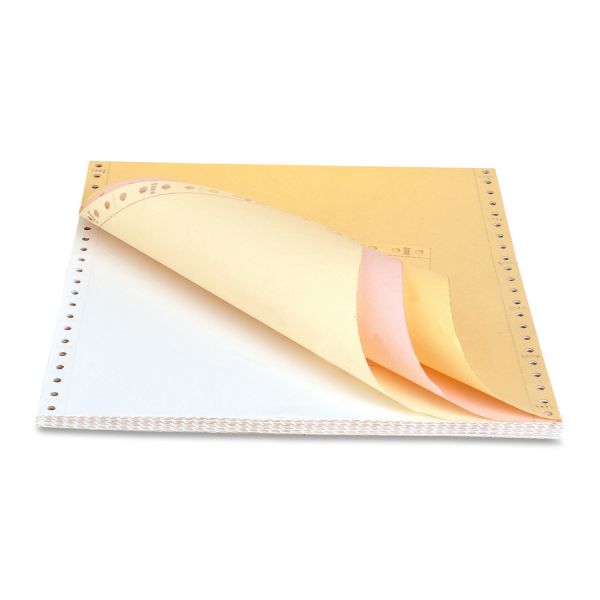 Sparco 4-Part Continuous Computer Paper 9 1/2" x 11" - 15 lb Paper Weight - White, Canary, Pink, Goldenrod - 900/ Carton