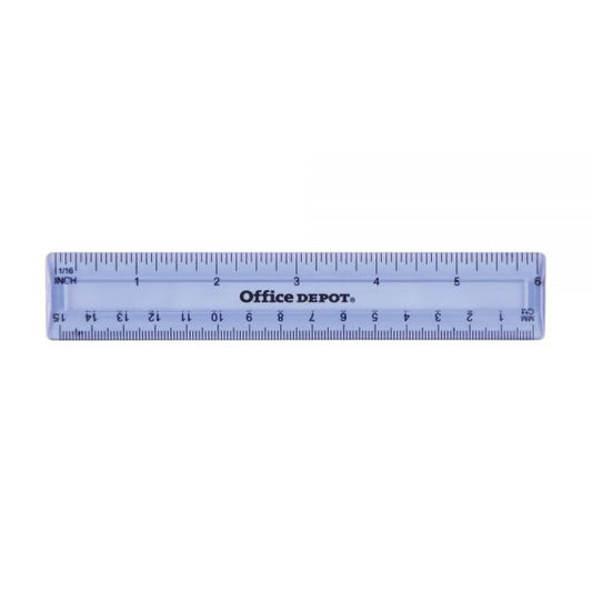 Plastic Ruler, 6", Assorted Colors (No Color Choice)