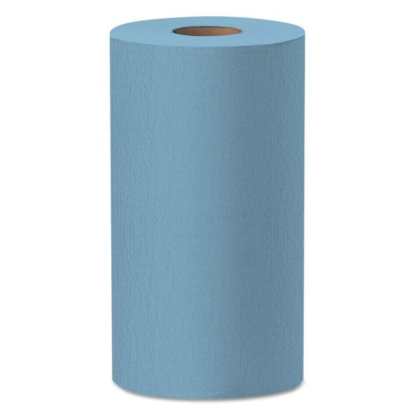 WypAll General Clean X60 Cloths, Small Roll, 13.5 x 19.6, Blue, 130/Roll, 6 Rolls/Carton