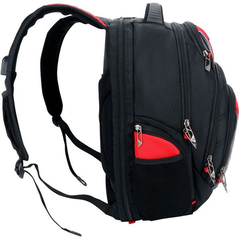 Swissdigital Design Anti-Bacterial Black and Red Backpack Travel Kit J14-41