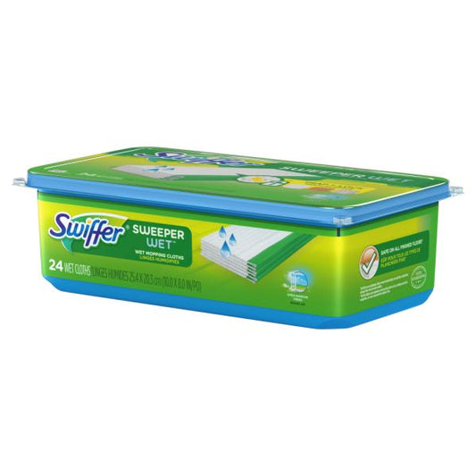 Swiffer Sweeper Wet Mopping Pad Refills, Open-Window Fresh Scent, 24 Count