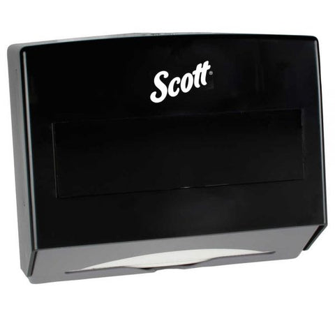 Scottfold Folded Towel Dispenser, 10.75 x 4.75 x 9, Black