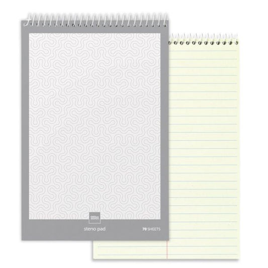 Steno Book, 6" x 9", Gregg Ruled, 70 Sheets, Greentint