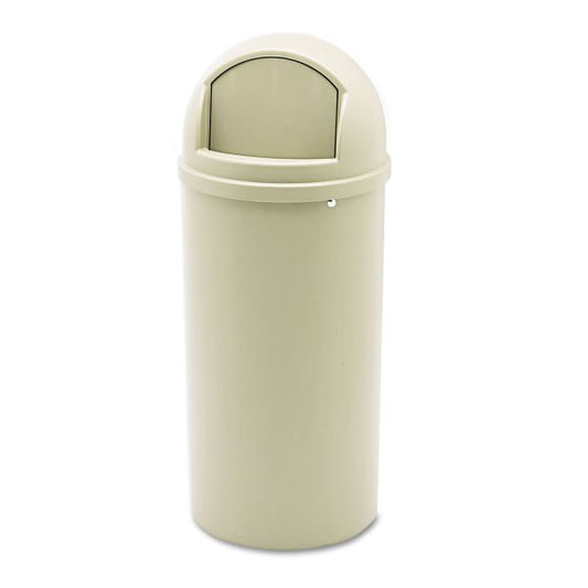 Rubbermaid Commercial Marshal Classic Container, 15 gal, Plastic, Beige