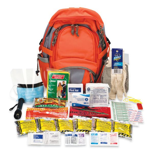 PhysiciansCare by First Aid Only Emergency Preparedness First Aid Backpack, XL, 63 Pieces, Nylon Fabric