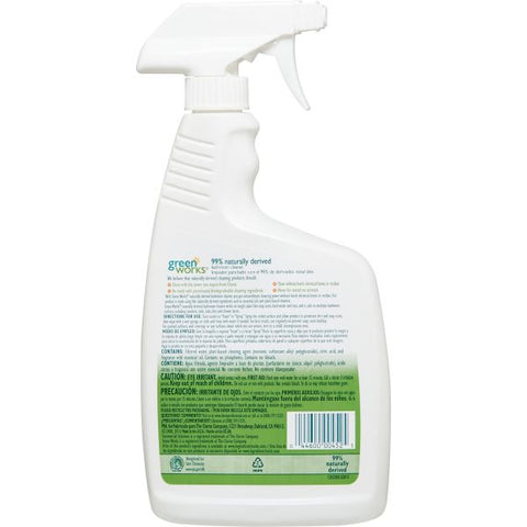 Green Works Bathroom Cleaner, 24oz Spray Bottle, 12/Carton