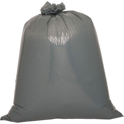 Genuine Joe Maximum Strength 45 Gallon Trash Bags, Gray, Low-Density, 1.55 mil, 50/Carton Gray Garbage Bag - Low-Density - 1.55 mil Thickness - 45 Gallon Capacity - 50/ Carton