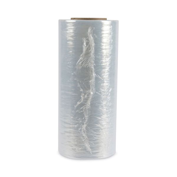 Universal Handwrap Stretch Film, 12" x 1,500 ft Roll, 20 mic (80-Gauge), Clear, 4/Carton