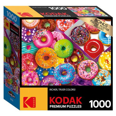 Cra-Z-Art Kodak 1,000 Piece Jigsaw Puzzle, I Love Donuts, 20” x 27”