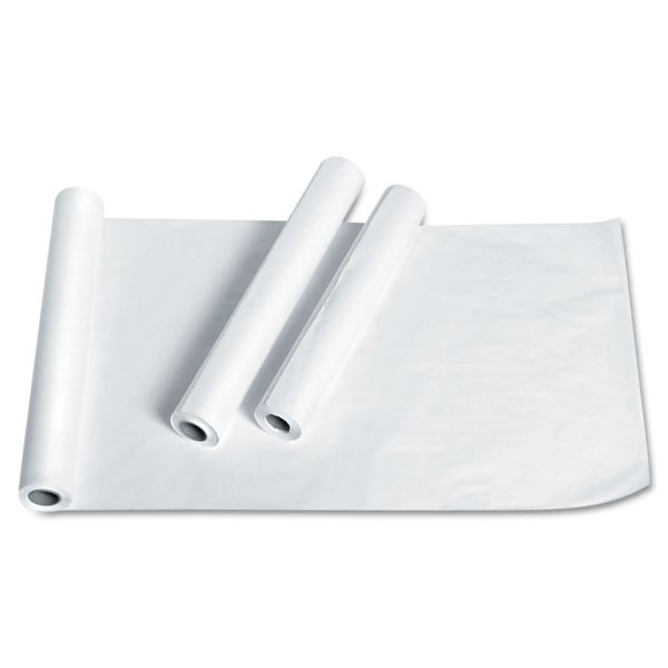 Medline Exam Table Paper, Deluxe Crepe, 21" x 125ft, White, 12 Rolls/Carton