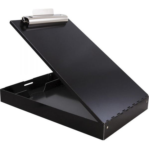 Saunders Redi-Rite Aluminum Storage Clipboard 8 1/2" x 11" - Aluminum - Black - 1 Each