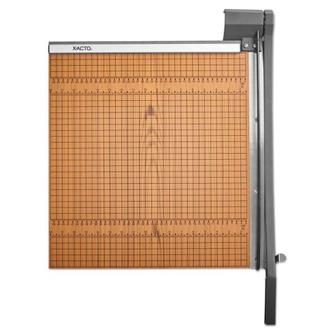 X-ACTO Square Commercial Grade Wood Base Guillotine Trimmer, 15 Sheets, 18" x 18"