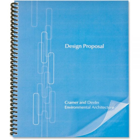 GBC ProClick Pre-Punched Presentation Covers, Clear Lined, 11 x 8.5, Punched, 25/Pack