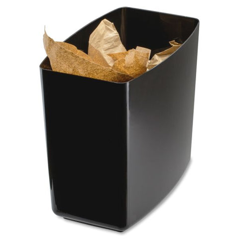 Officemate 5 Gallon Trash Can 13.8" x 8.4" x 12.5" - 5 Gallon Capacity - Black