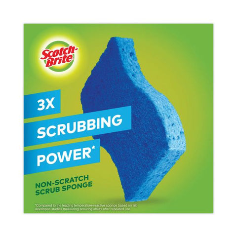 Scotch-Brite No Scratch Scrub Sponges 2.75" x 4.5" - Blue - 3/ Pack