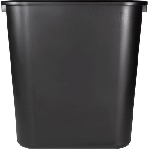 Sparco 7 Gallon Rectangular Trash Can 14.5" x 10.5" x 15" - 7 Gallon Capacity - Polyethylene - Black