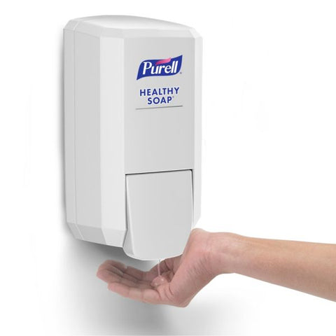 Purell CS2 Push-Style Hand Sanitizer Dispensers, White, Case Of 6 Dispensers