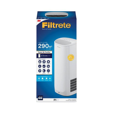 Filtrete Tower Room Air Purifier for Large Room, 290 sq ft Room Capacity, White