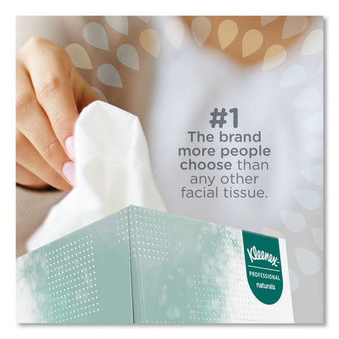 Kleenex Naturals Facial Tissue, 2-Ply, White, 90 Sheets/Box