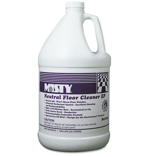 Misty Neutral Floor Cleaner EP, Lemon, 1gal Bottle