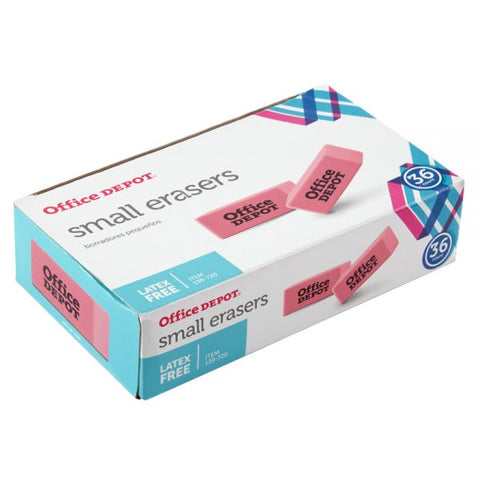 Pink Bevel Erasers, Small, Box Of 36