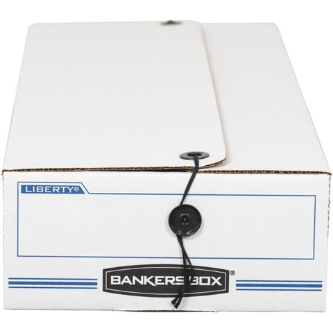 Bankers Box LIBERTY Check and Form Boxes, 9" x 24" x 6.38", White/Blue, 12/Carton