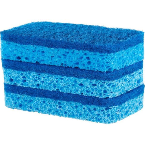 S.O.S. Scrubbing Sponges 3" x 5.25" x 1" - Blue - 3/ Pack