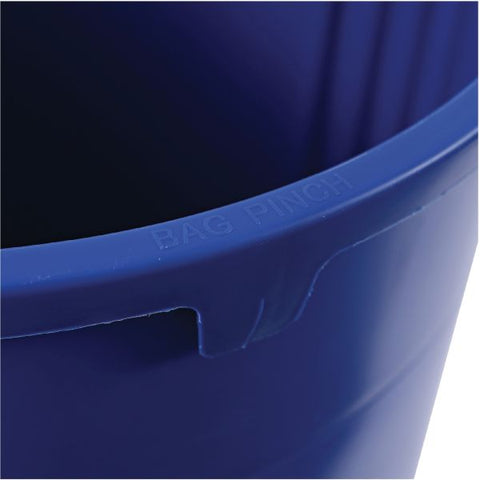 Genuine Joe Heavy-Duty 32 Gallon Trash Can 32 Gallon Capacity - Plastic - Blue