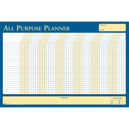 House of Doolittle 100% Recycled All-Purpose/Vacation Planner, 36 x 24, White/Blue/Yellow Surface, Undated Calendar