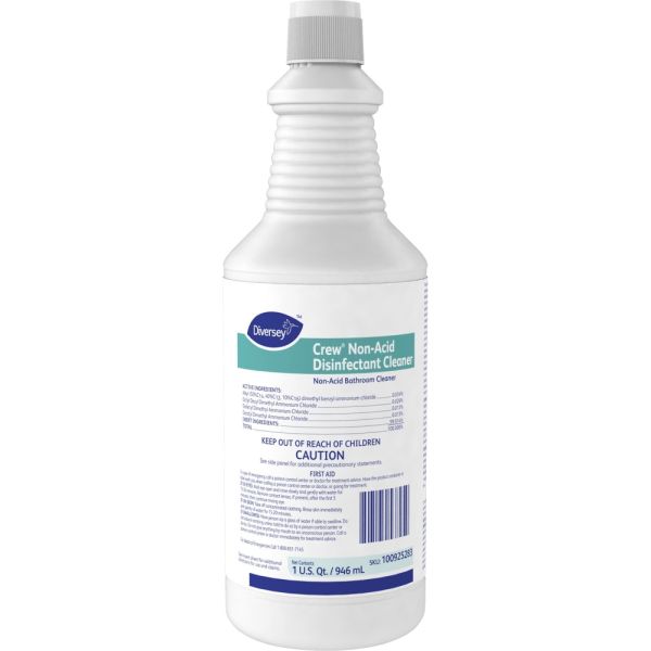 Diversey Crew Non-Acid Disinfecting Cleaner, Fresh Scent, 32 Oz