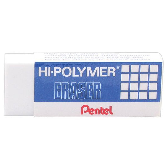 Pentel Hi-Polymer Block Eraser, White, 3/Pack