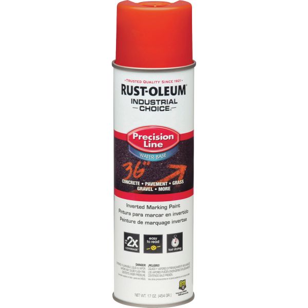 Rust-Oleum Industrial Choice Precision Line Marking Paint 17 fl oz - 1 Each - Alert Orange