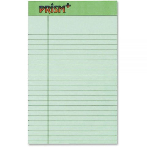 TOPS Prism + Colored Writing Pads, Narrow Rule, 50 Pastel Green 5 x 8 Sheets, 12/Pack